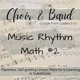 Music Rhythm Math #2 Digital File Digital Resources cover